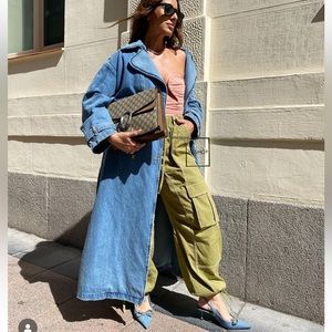 RARE MANGO RHINESTONE DENIM SLINGBACK SHOES LIMITED EDITION